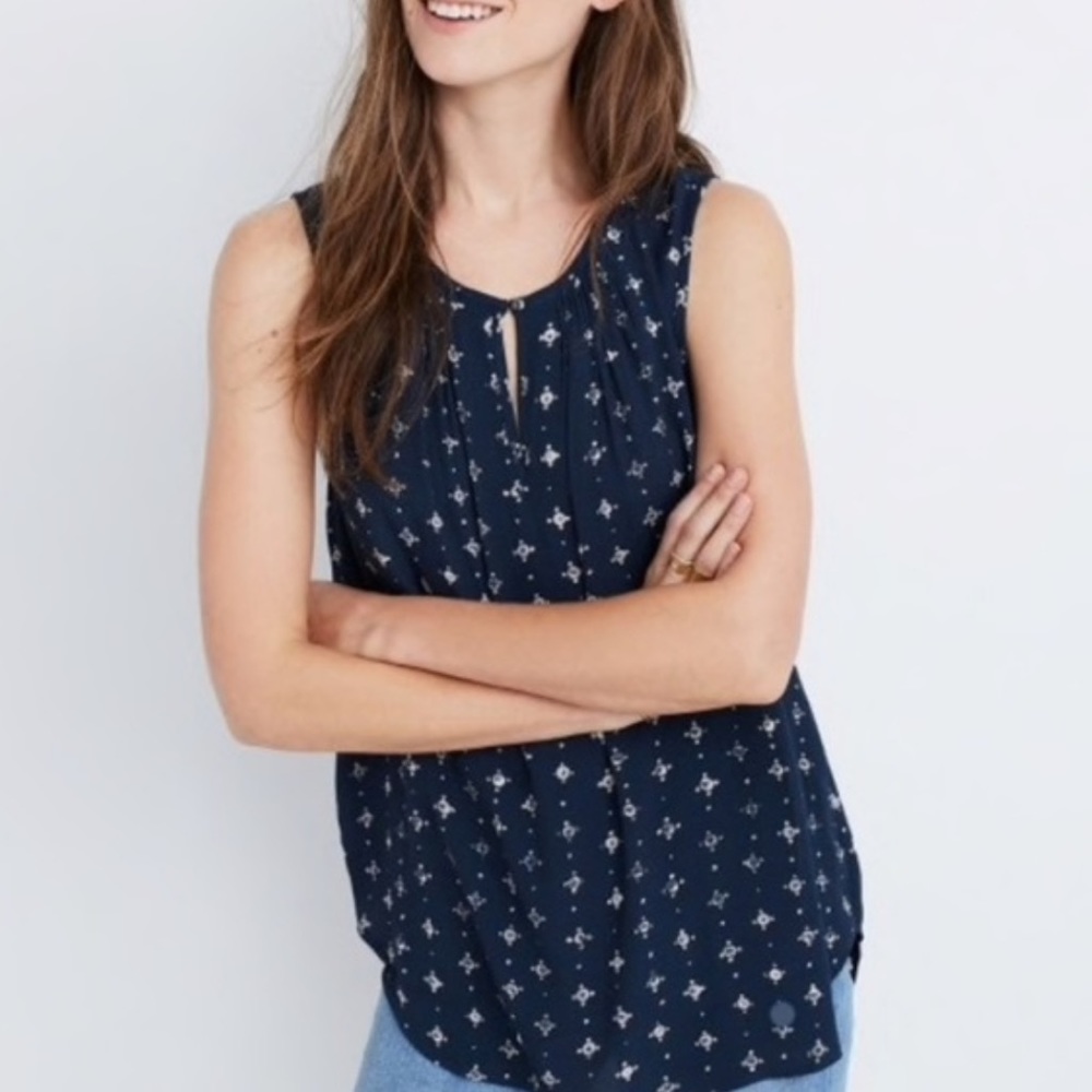 Madewell Memory Tank in Medallion Dot In Meduim